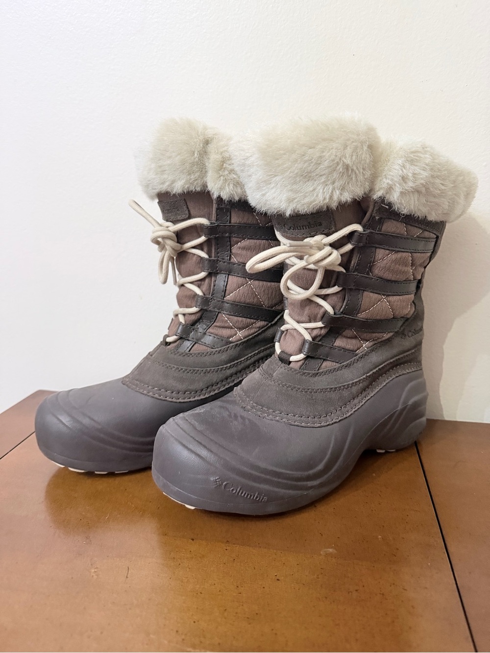 Columbia Sierra Summette Thermolite Faux Fur Winter Snow Boots Brown Women’s 6.5
